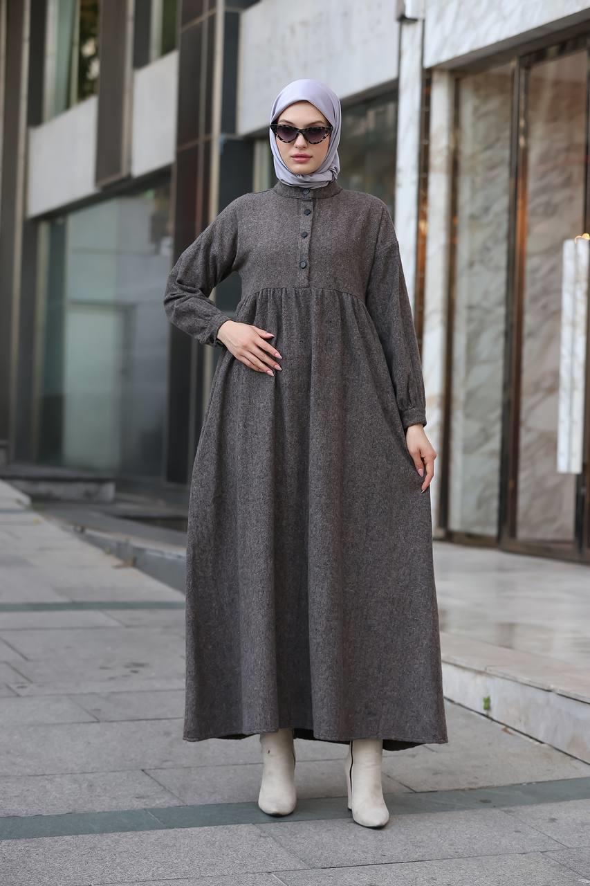6006 Oduncu Elbise - Kahve