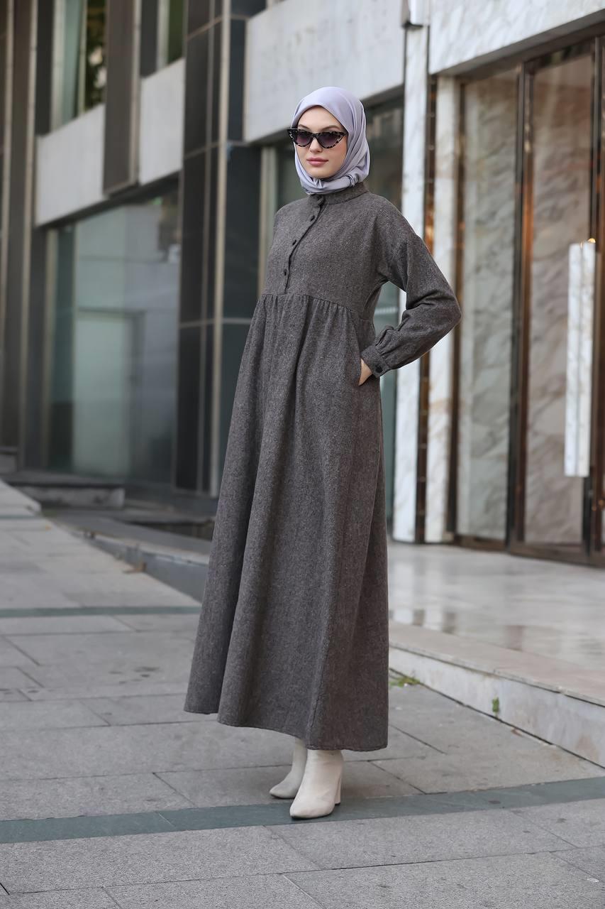 6006 Oduncu Elbise - Kahve