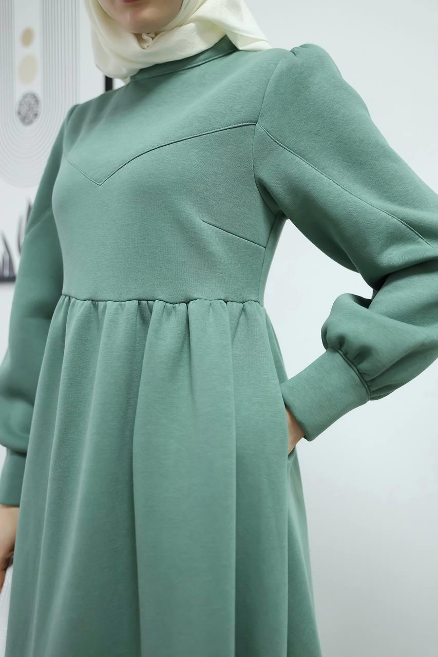 6018 Üç İplik Elbise - Mint