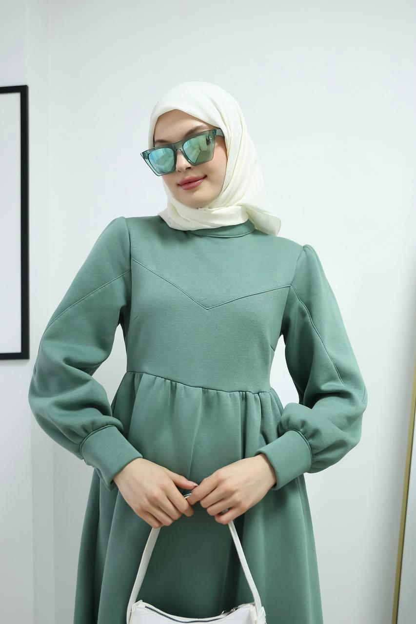 6018 Üç İplik Elbise - Mint