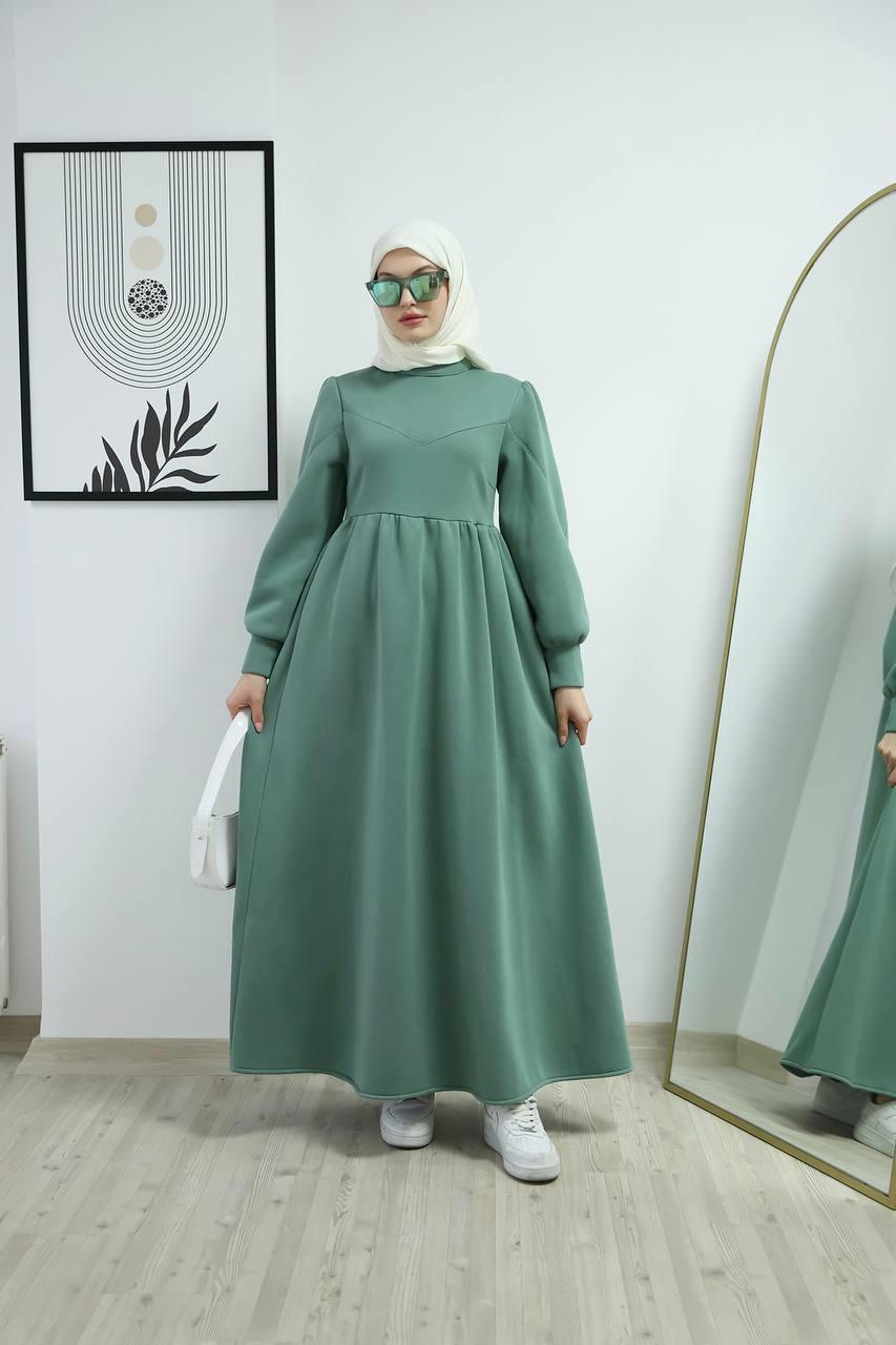 6018 Üç İplik Elbise - Mint