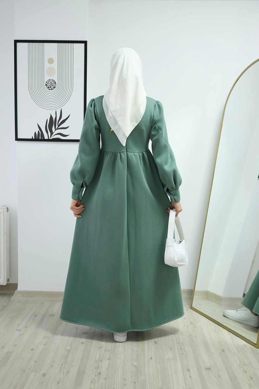6018 Üç İplik Elbise - Mint