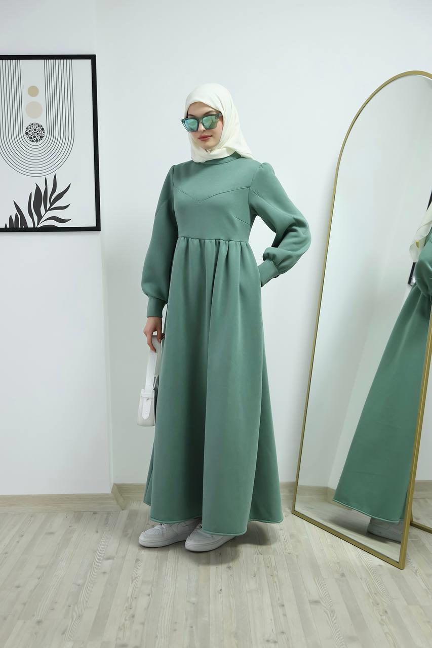 6018 Üç İplik Elbise - Mint