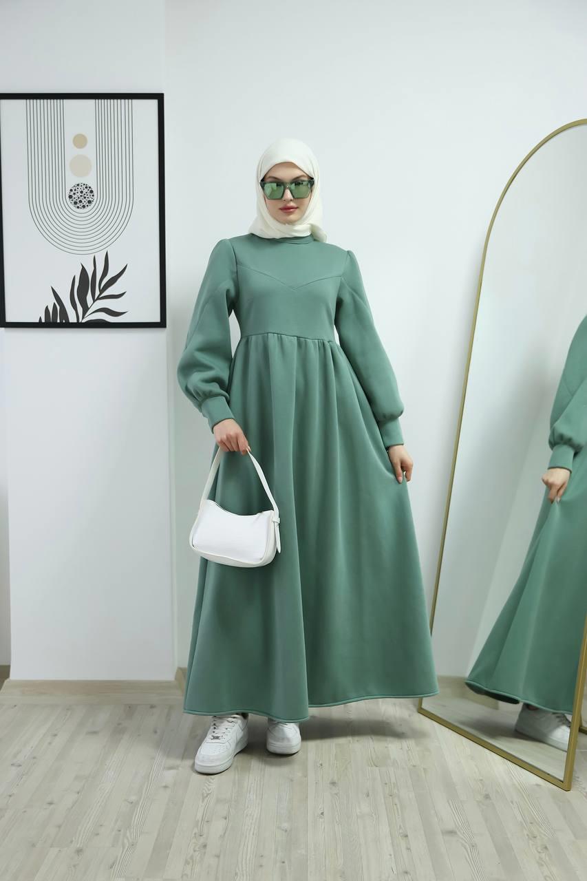 6018 Üç İplik Elbise - Mint