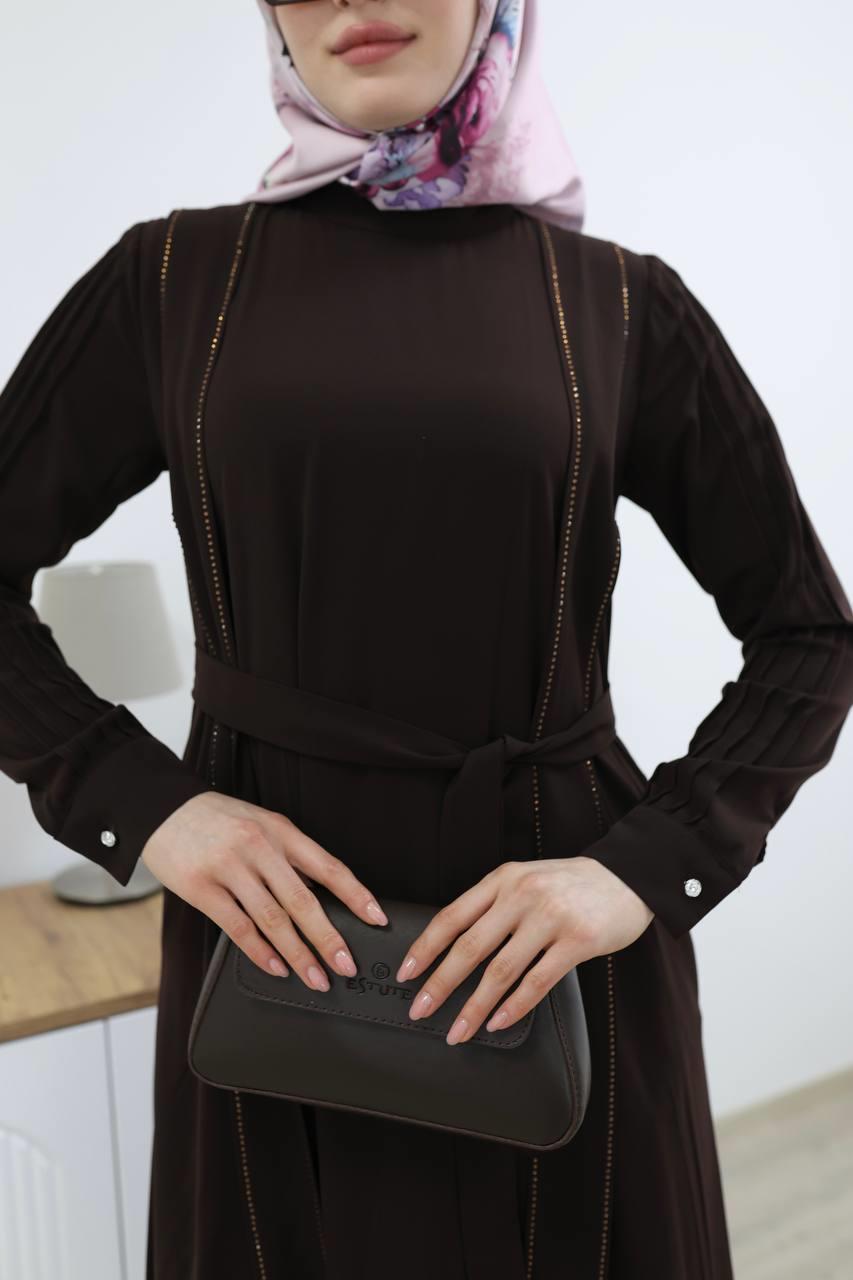 7016 Sade Modern Ferace - Kahverengi