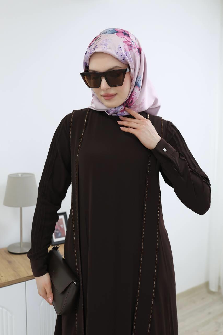 7016 Sade Modern Ferace - Kahverengi