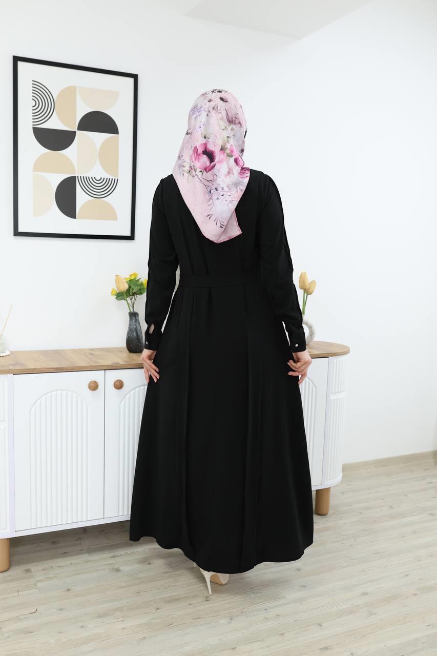 7016 Sade Modern Ferace - Siyah