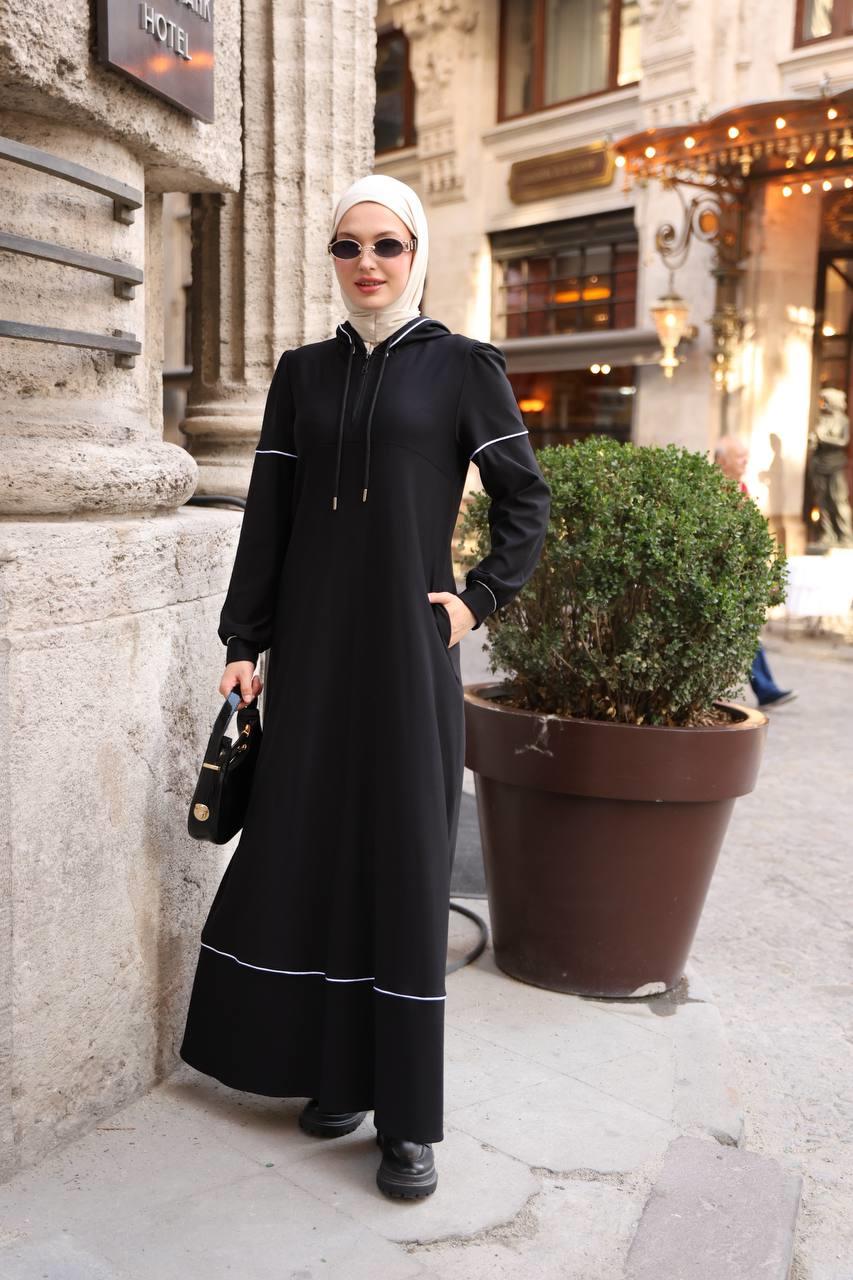 7055 Mevsimlik Spor Elbise - Siyah