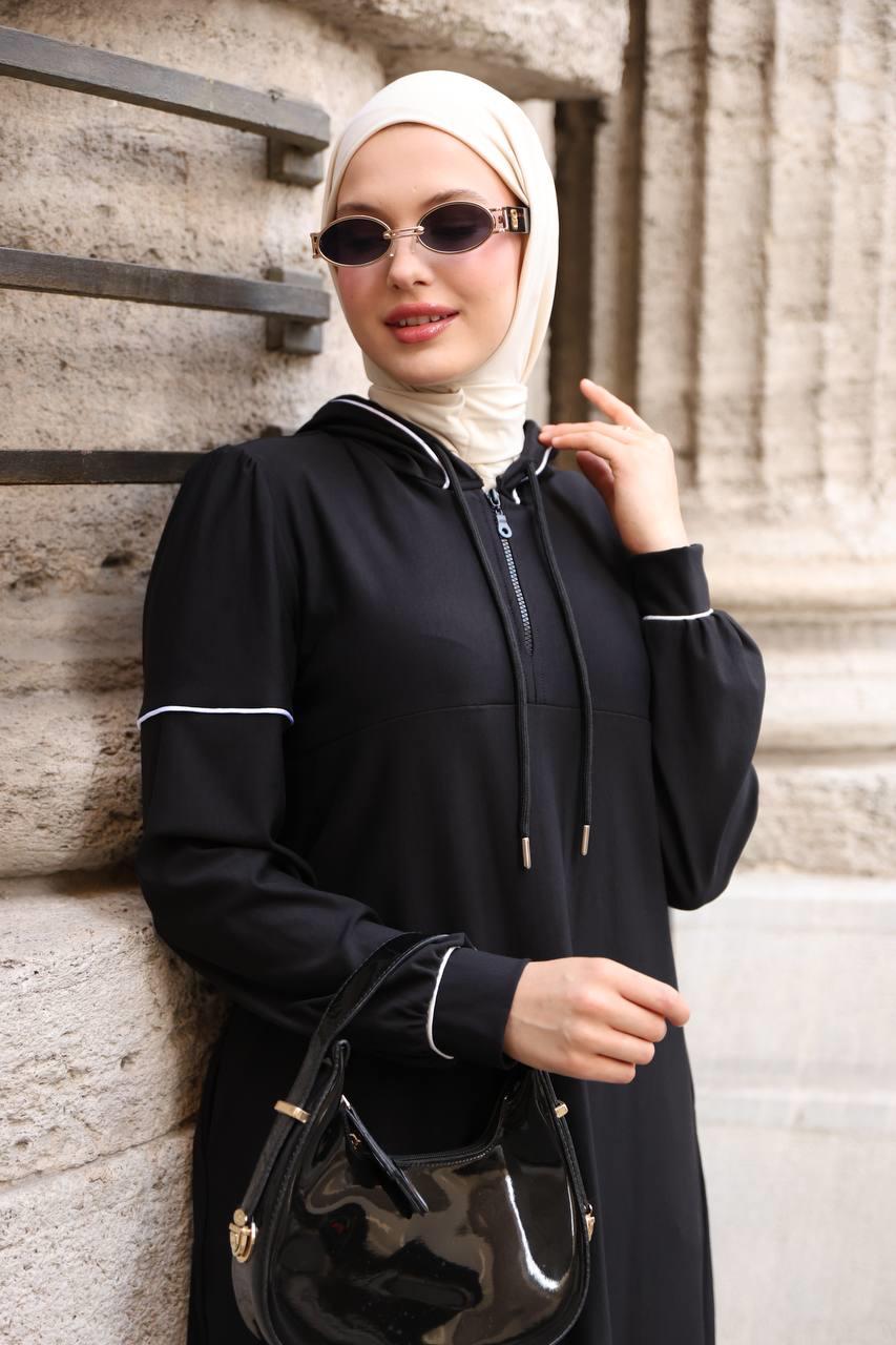 7055 Mevsimlik Spor Elbise - Siyah