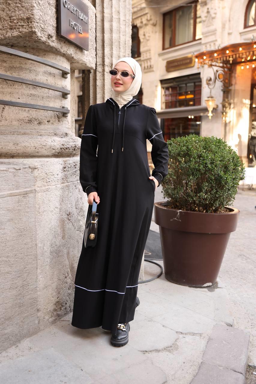 7055 Mevsimlik Spor Elbise - Siyah