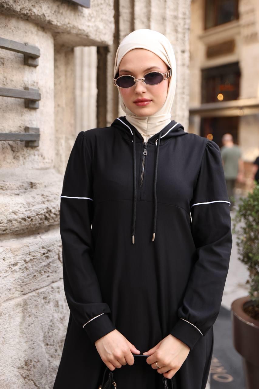 7055 Mevsimlik Spor Elbise - Siyah