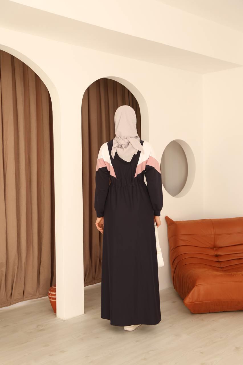 7062 Kapşonlu Spor Elbise - Lacivert