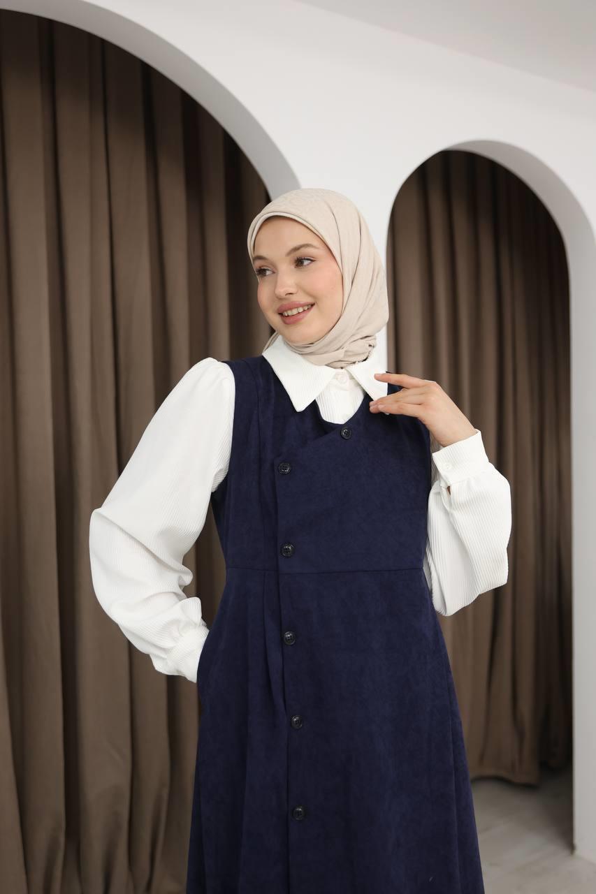 7081 Gömlekli İkili Takım - Lacivert