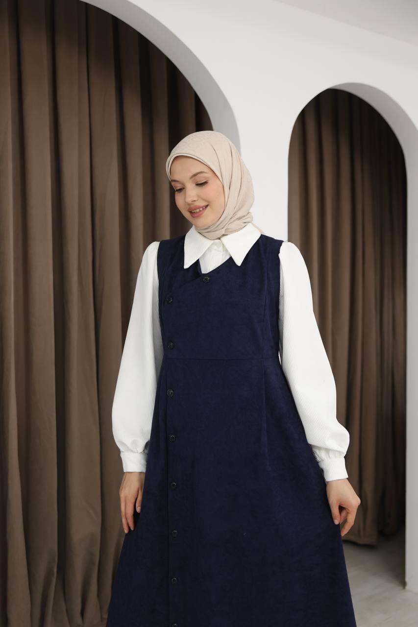 7081 Gömlekli İkili Takım - Lacivert