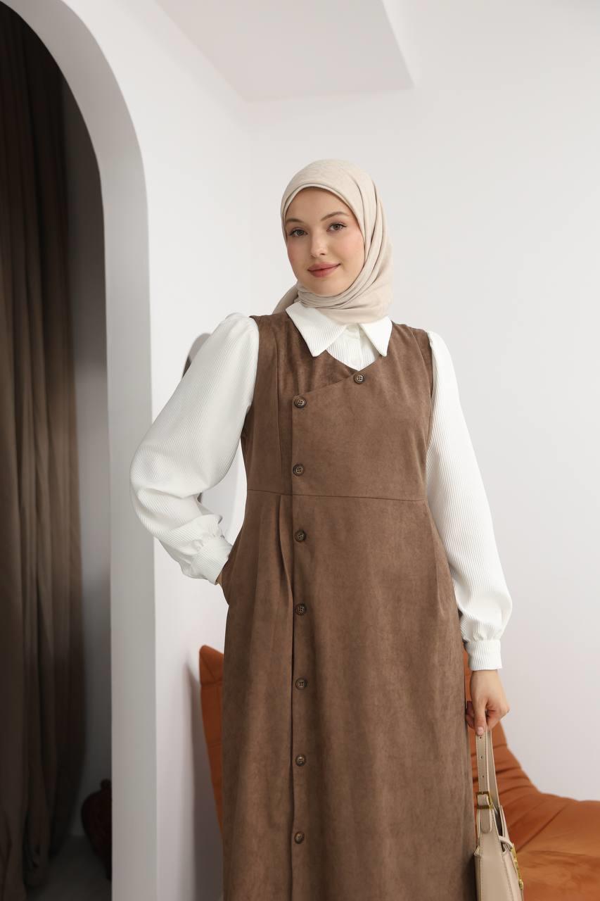 7081 Gömlekli İkili Takım - Taba