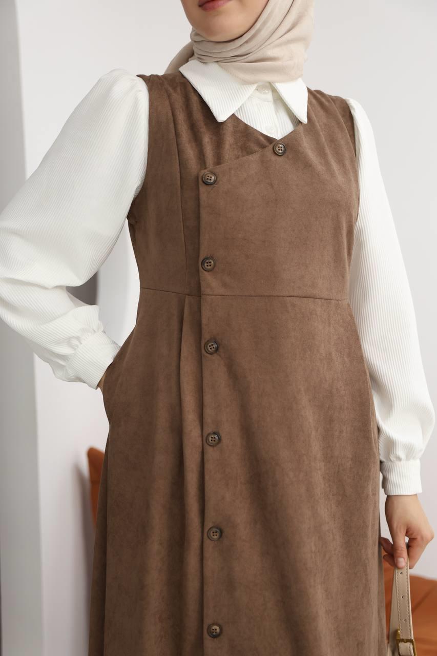 7081 Gömlekli İkili Takım - Taba