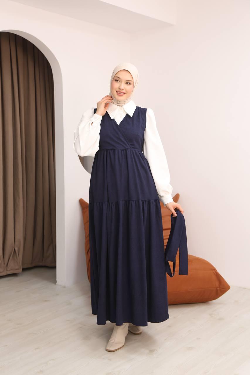 7094 Gömlek ve Elbise Takımı - Lacivert