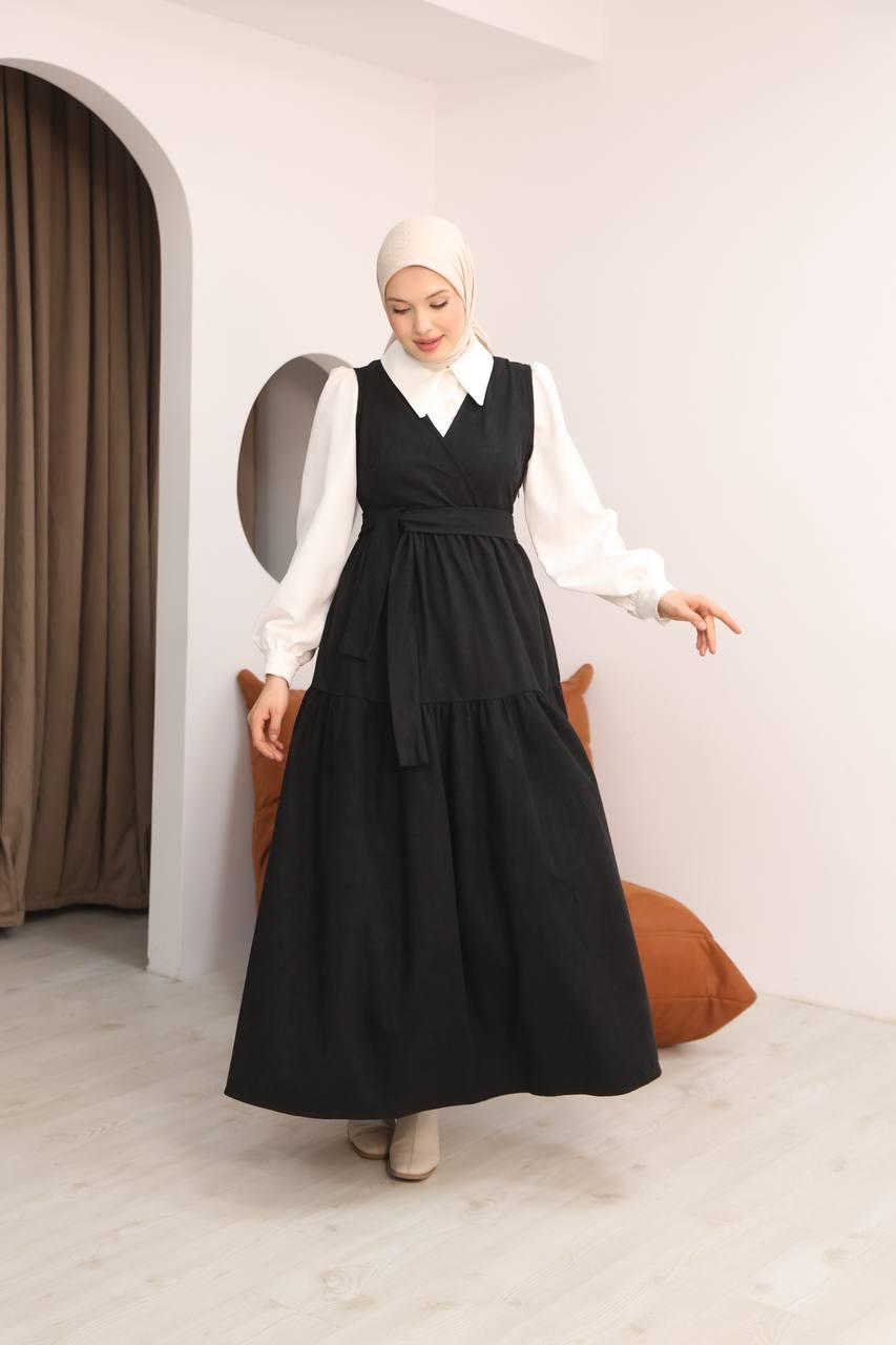 7094 Gömlek ve Elbise Takımı - Siyah
