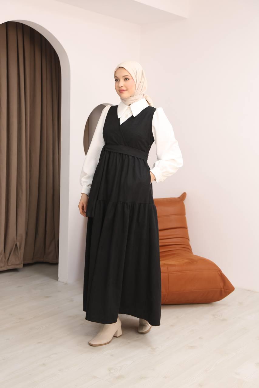 7094 Gömlek ve Elbise Takımı - Siyah