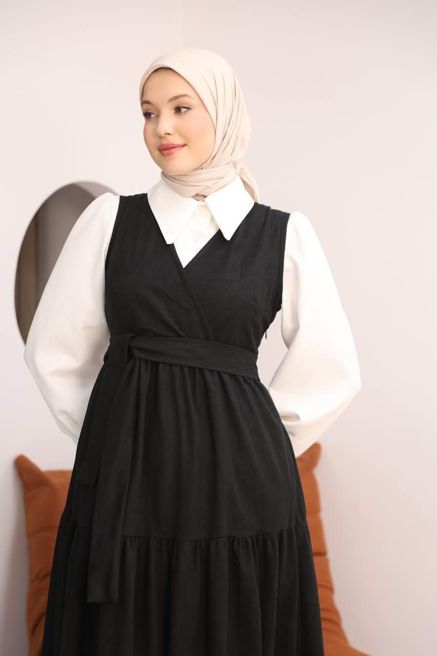 7094 Gömlek ve Elbise Takımı - Siyah