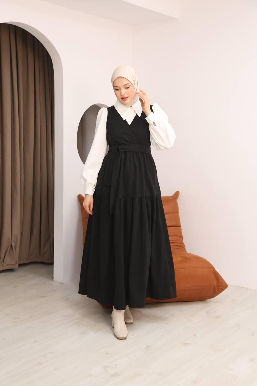 7094 Gömlek ve Elbise Takımı - Siyah