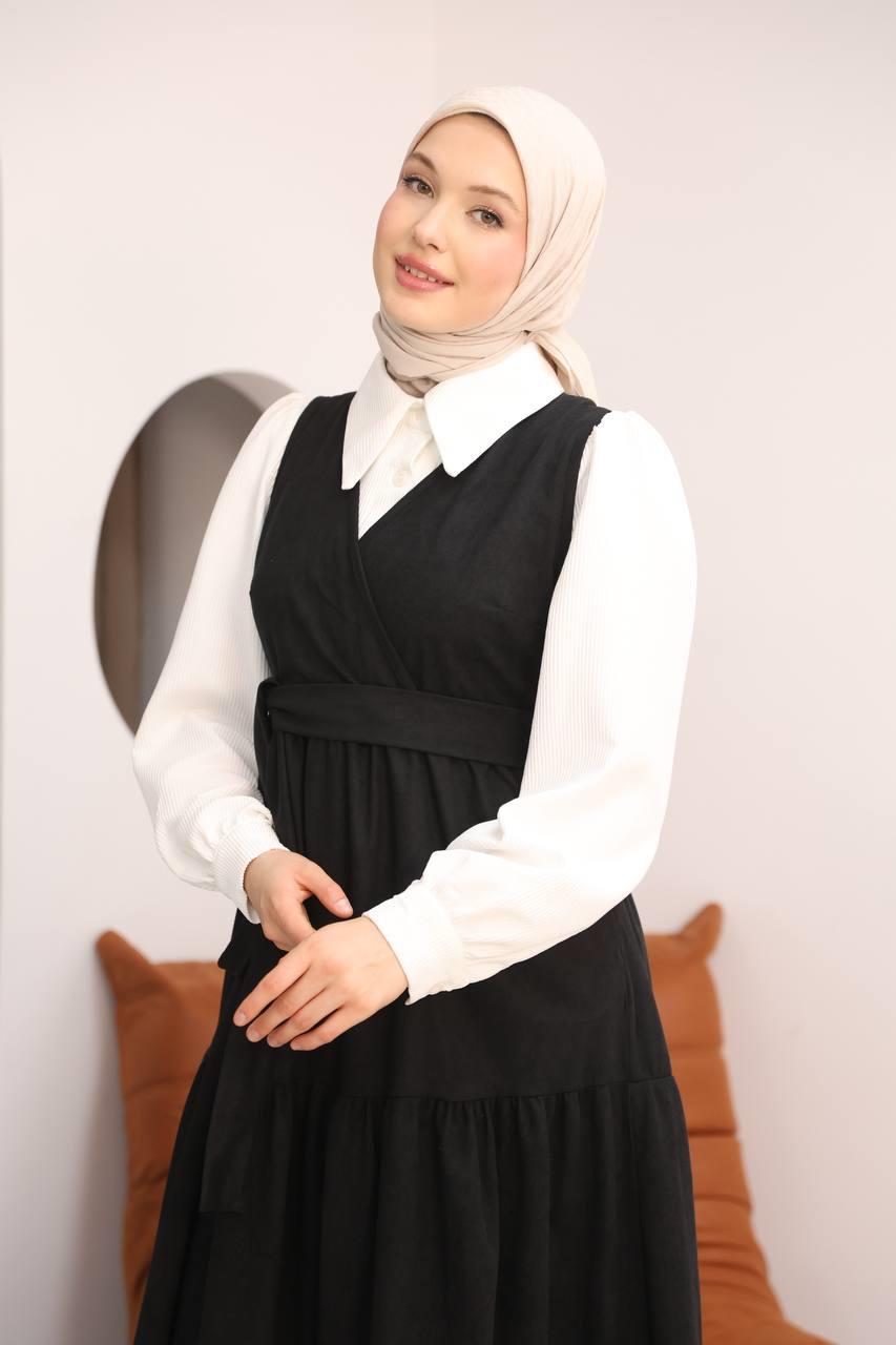 7094 Gömlek ve Elbise Takımı - Siyah