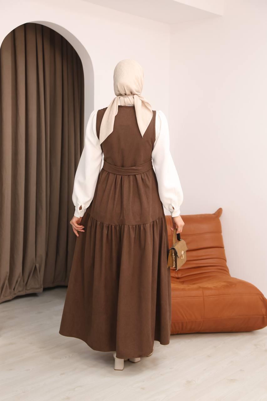 7094 Gömlek ve Elbise Takımı - Taba