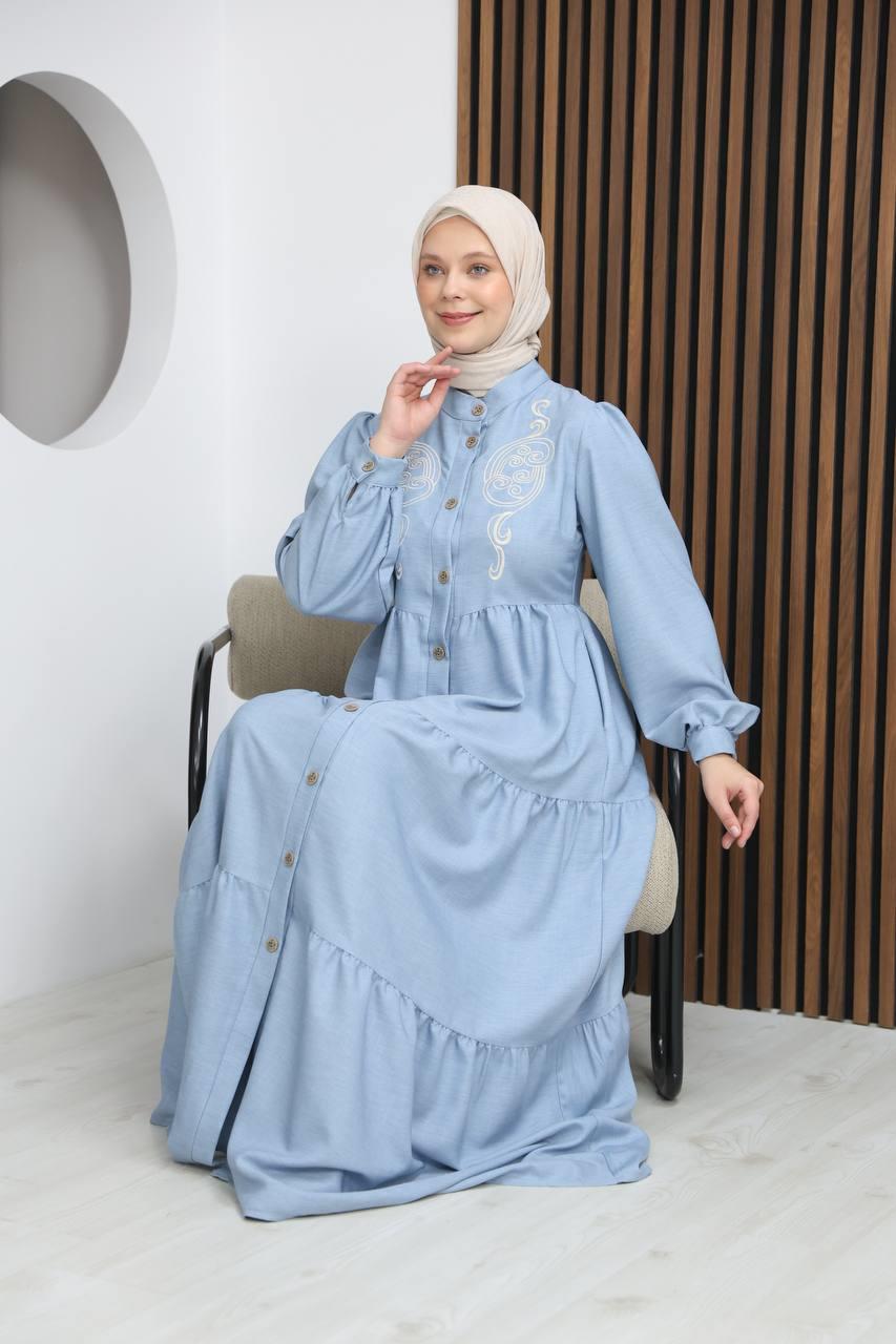 7111 Femina Elbisesi - Bebe Mavisi