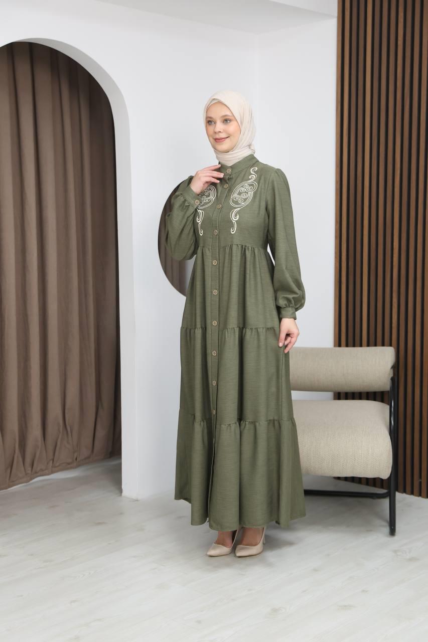 7111 Femina Elbisesi - Fıstık Yeşili