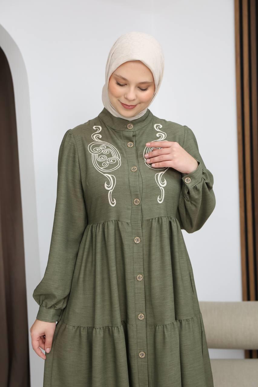 7111 Femina Elbisesi - Fıstık Yeşili