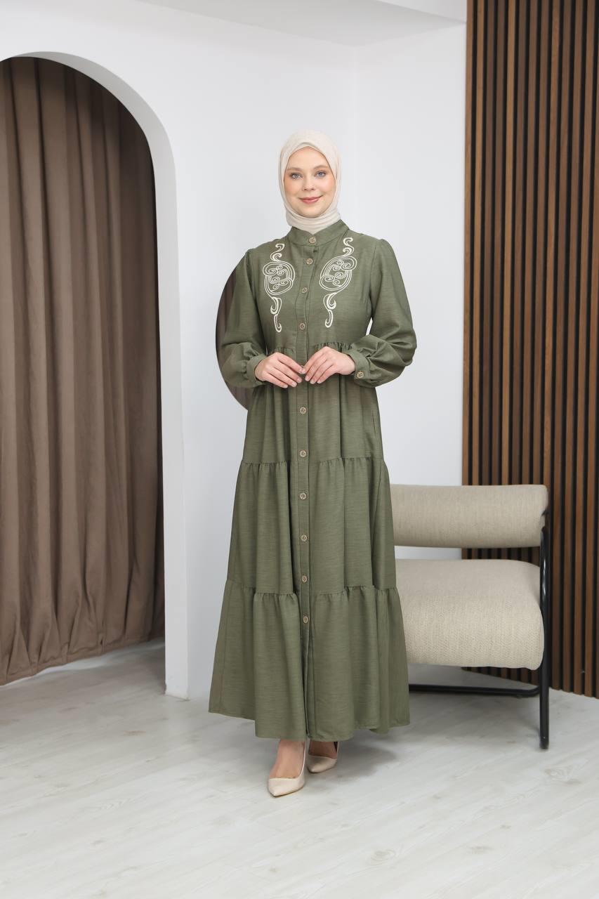 7111 Femina Elbisesi - Fıstık Yeşili