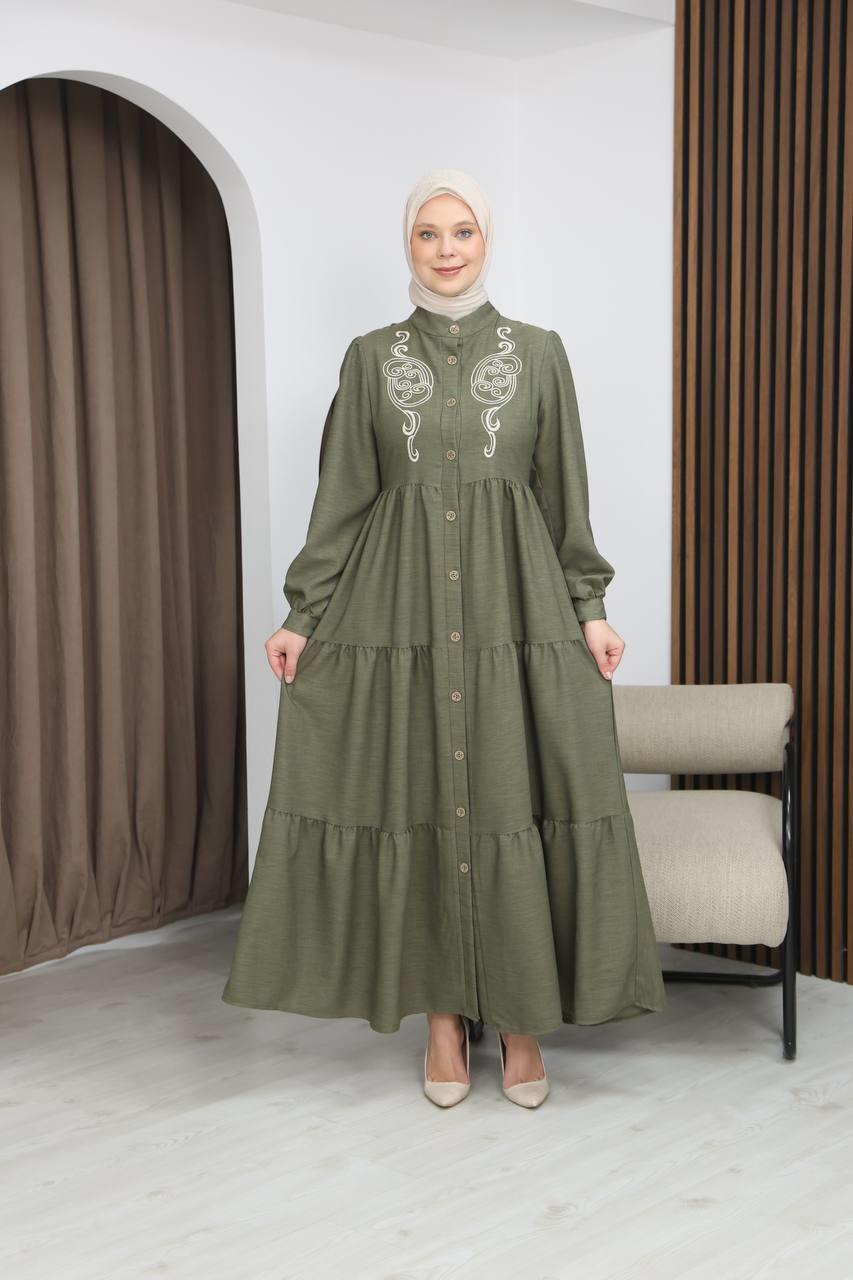 7111 Femina Elbisesi - Fıstık Yeşili