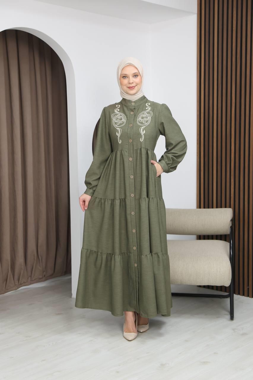 7111 Femina Elbisesi - Fıstık Yeşili