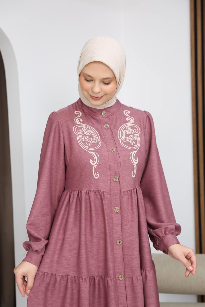 7111 Femina Elbisesi - Gül kurusu