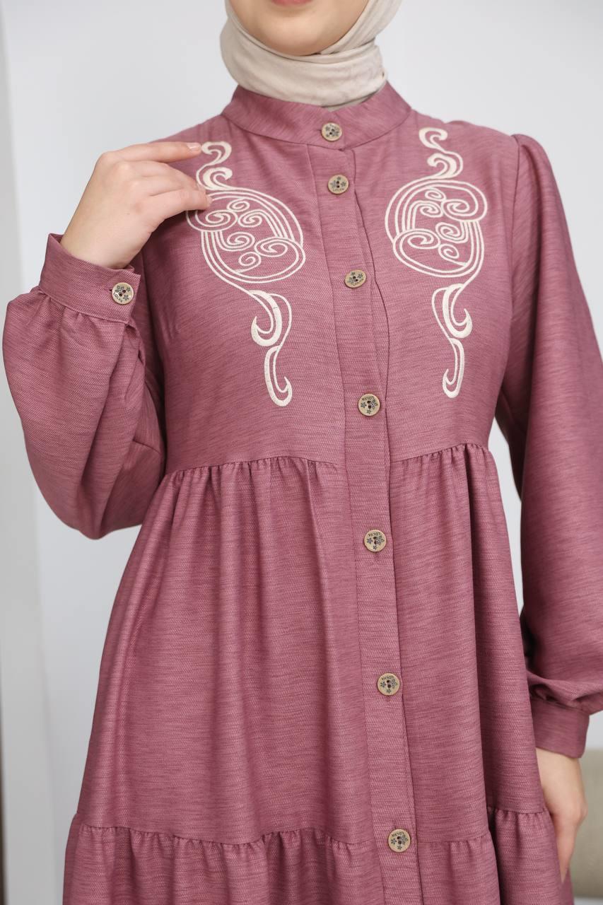 7111 Femina Elbisesi - Gül kurusu