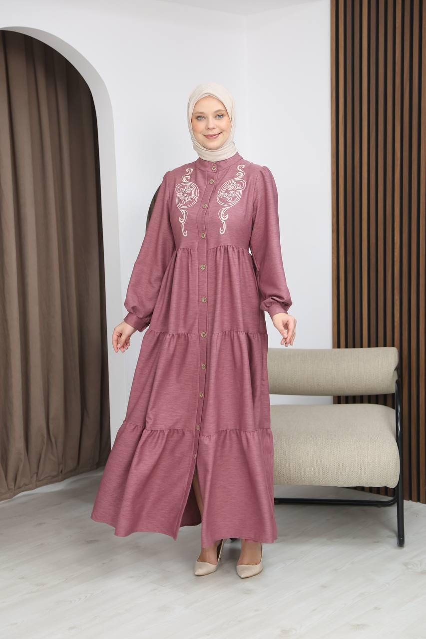 7111 Femina Elbisesi - Gül kurusu