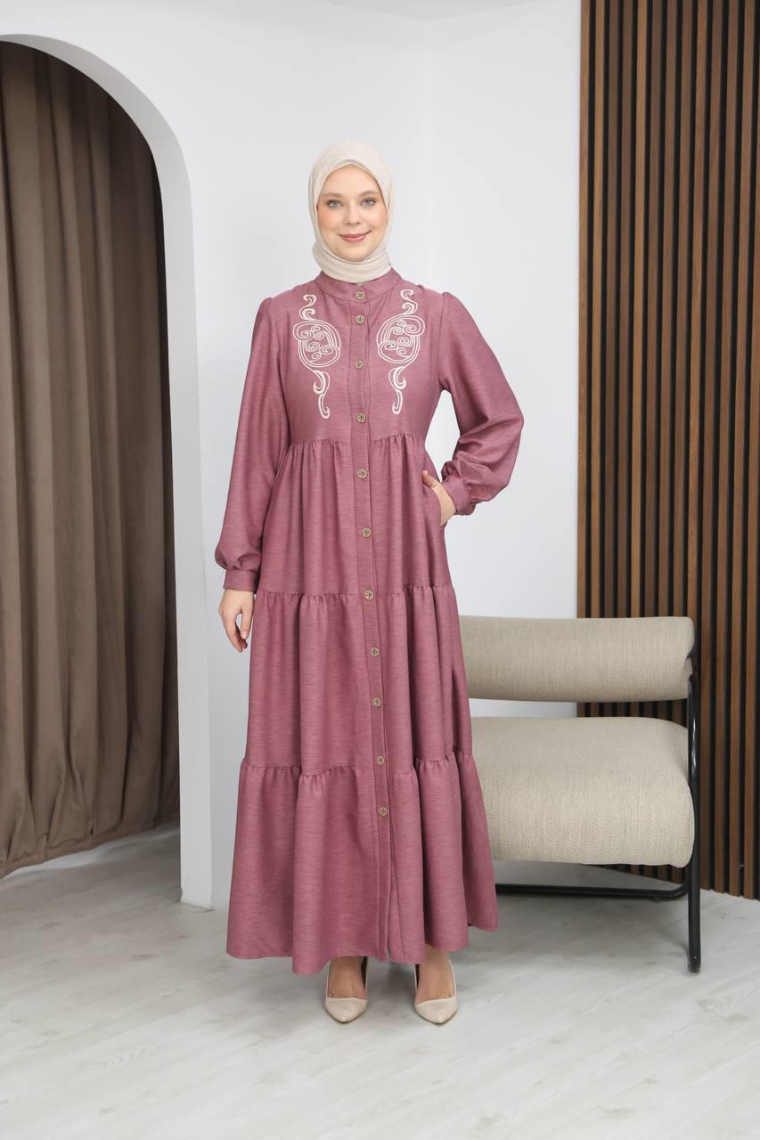 7111 Femina Elbisesi - Gül kurusu