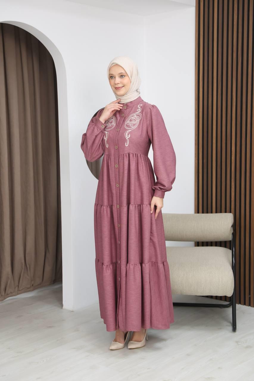 7111 Femina Elbisesi - Gül kurusu