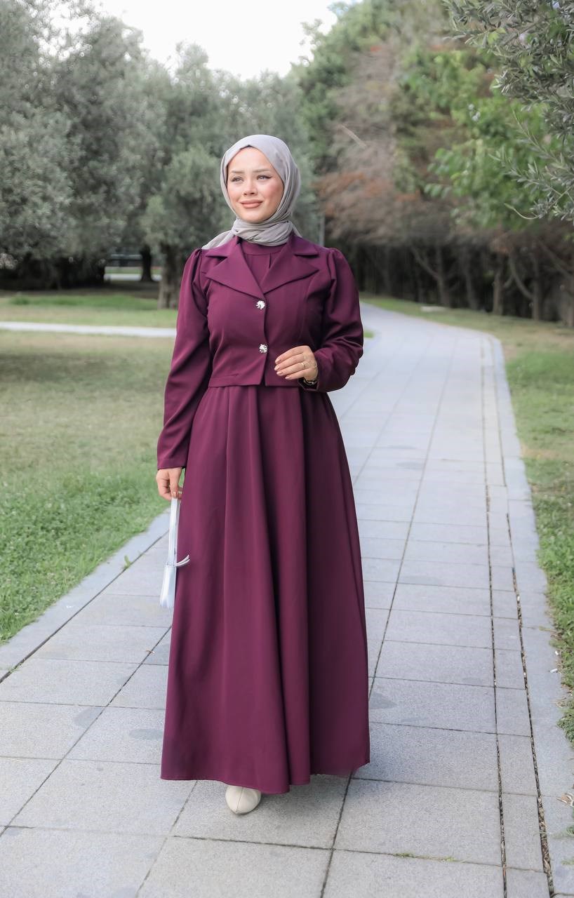 7191 Asil Duruş İkili Takım - Bordo