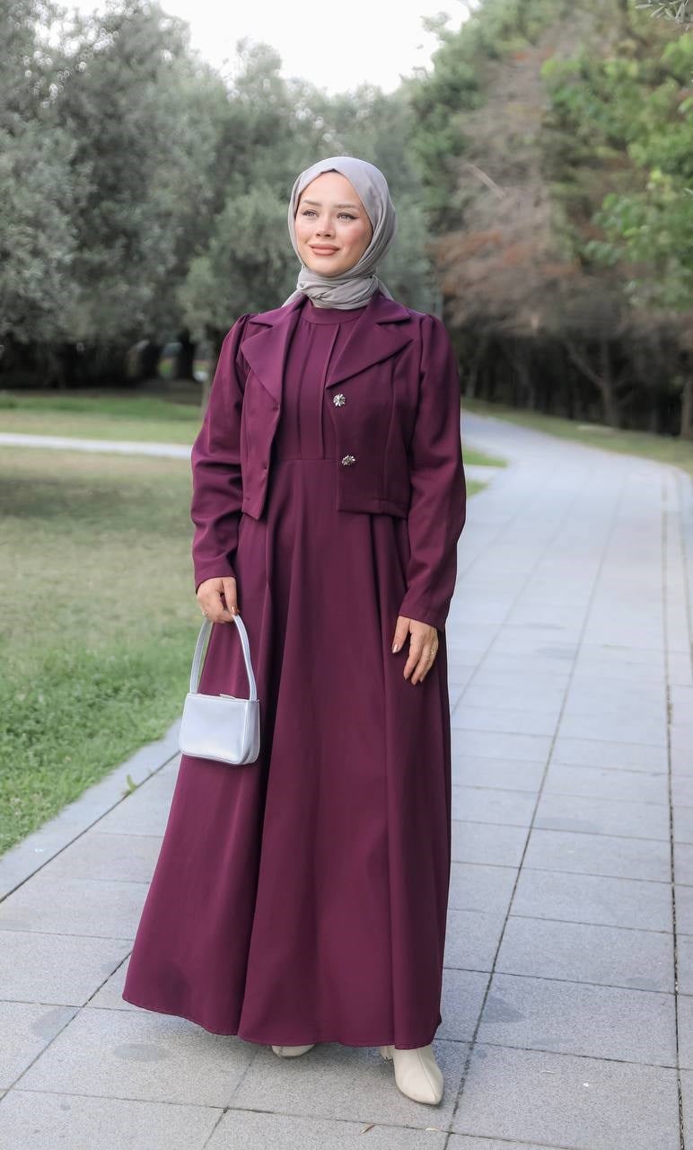 7191 Asil Duruş İkili Takım - Bordo
