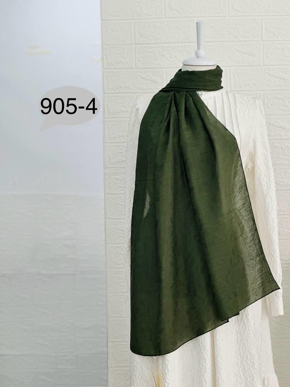905-4 Kendinden Desenli Keten Şal