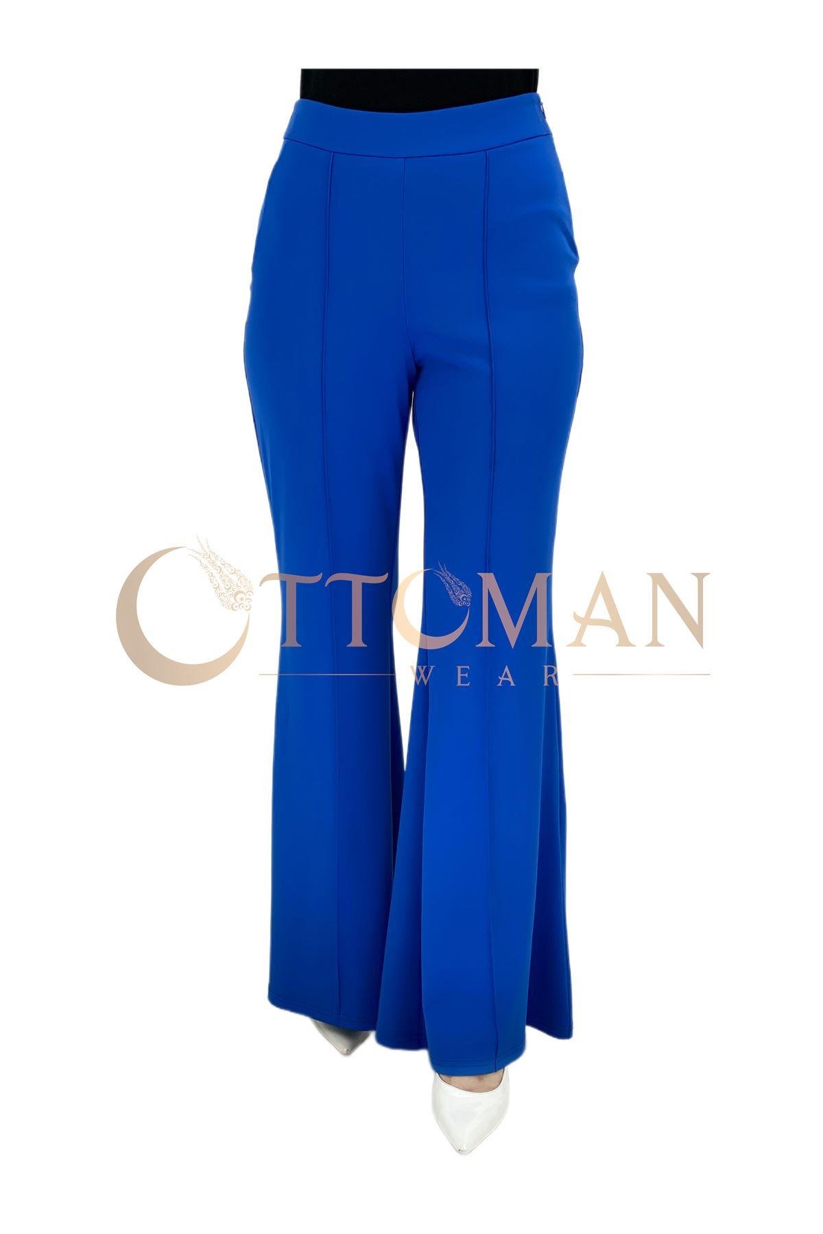 1069 Scuba İspanyol Pantolon Saks