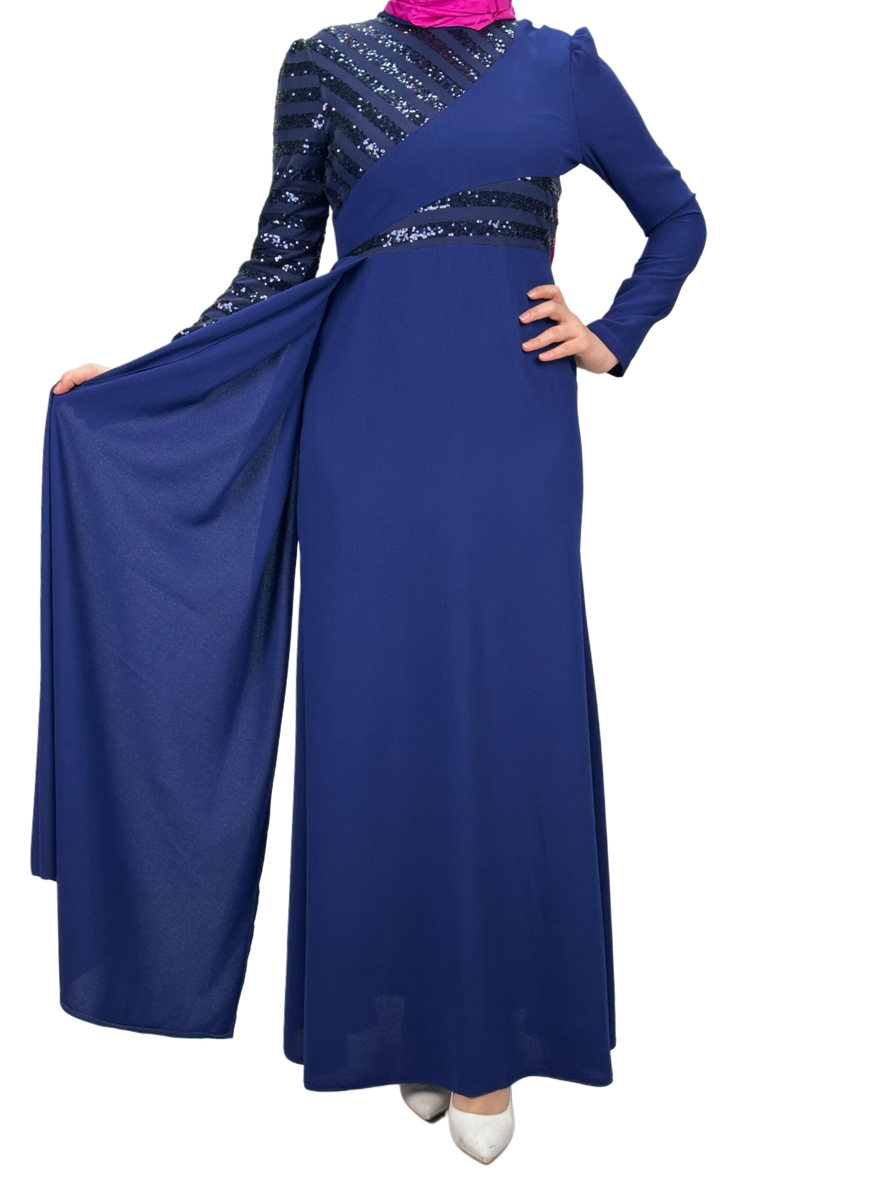 Abiye Elbise Lacivert OTW2711