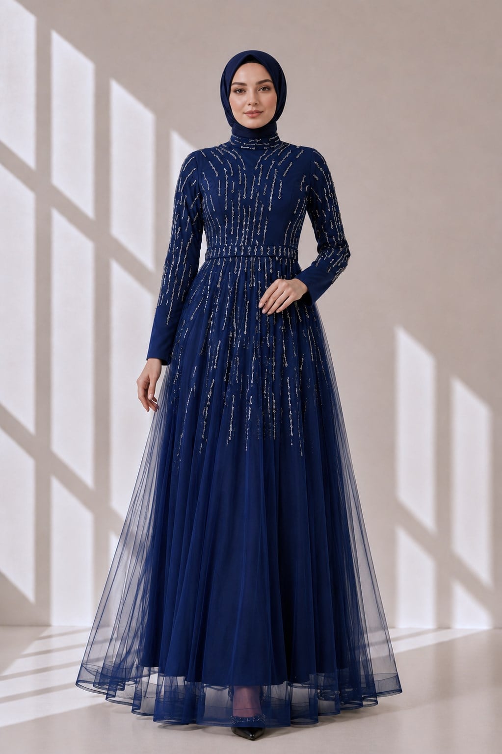 Abiye Elbise Lacivert OTW4437