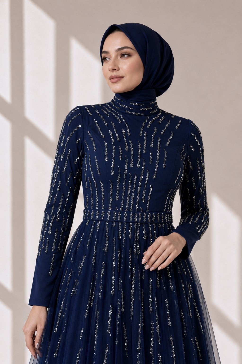 Abiye Elbise Lacivert OTW4437