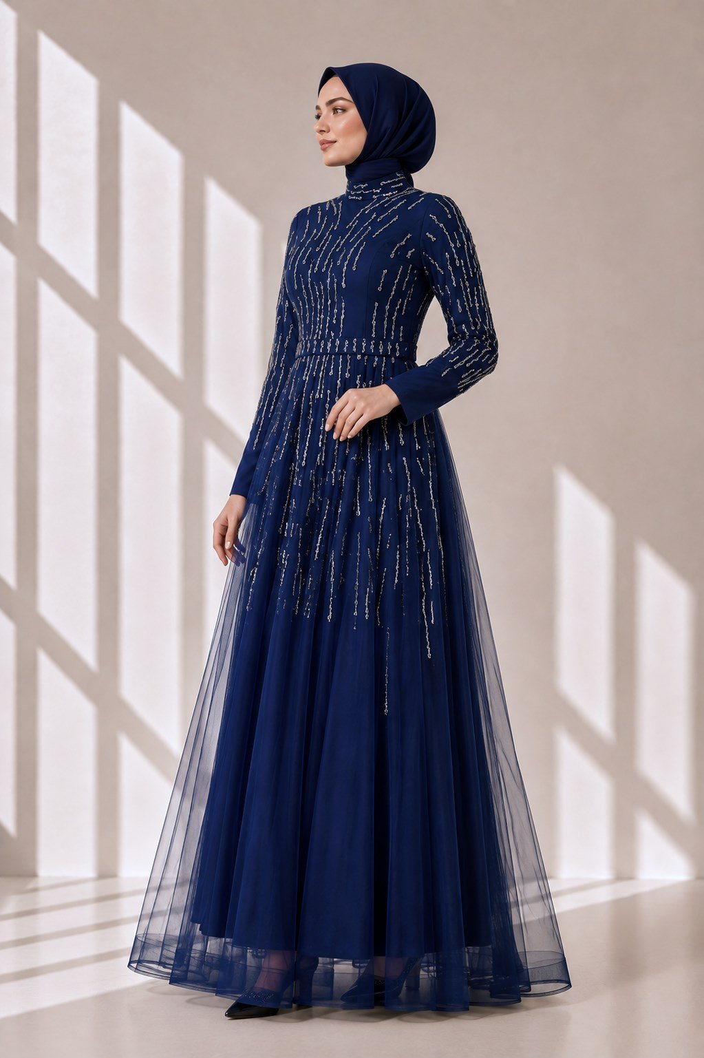Abiye Elbise Lacivert OTW4437