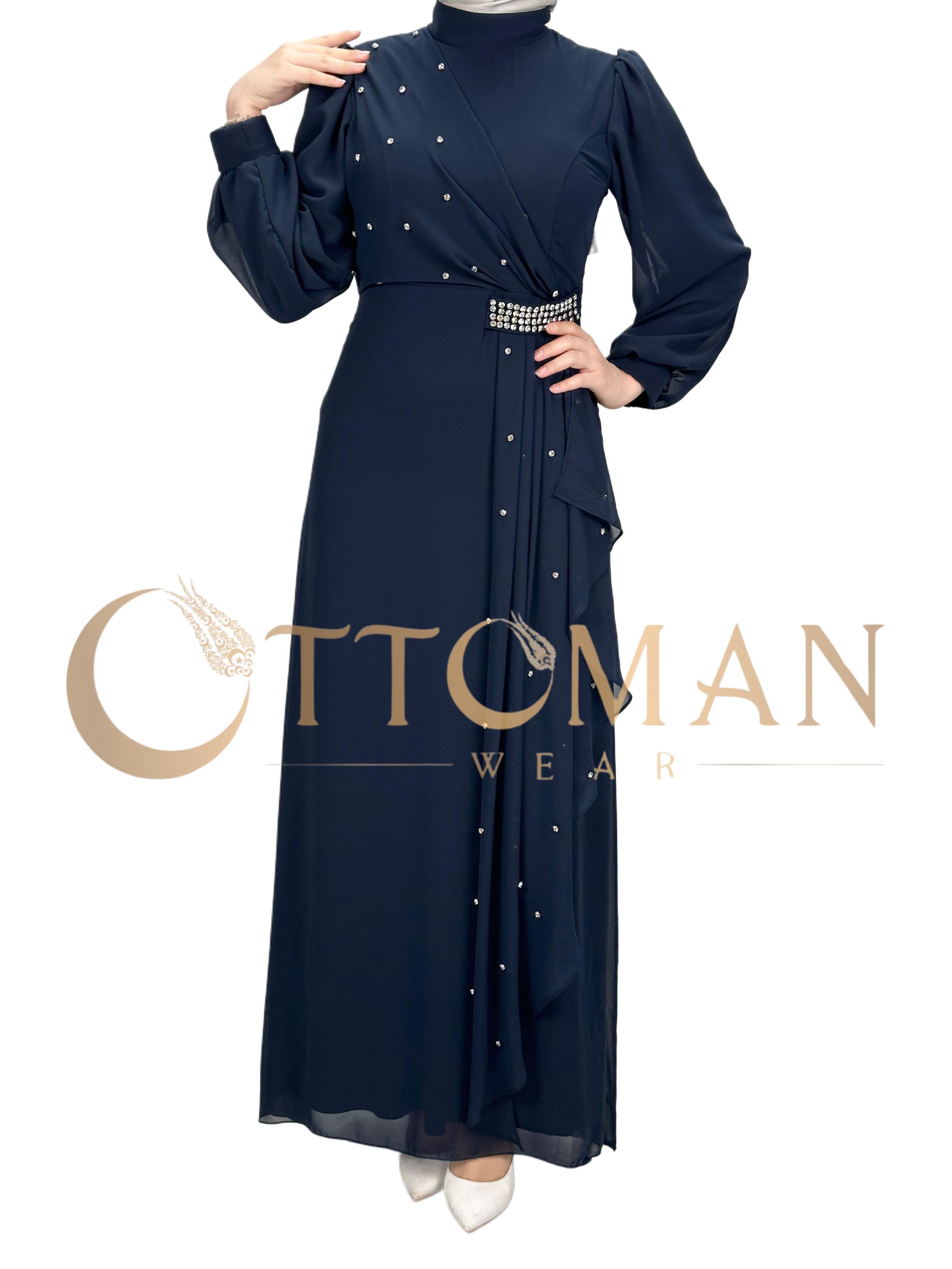 Abiye Elbise Lacivert OTW4607