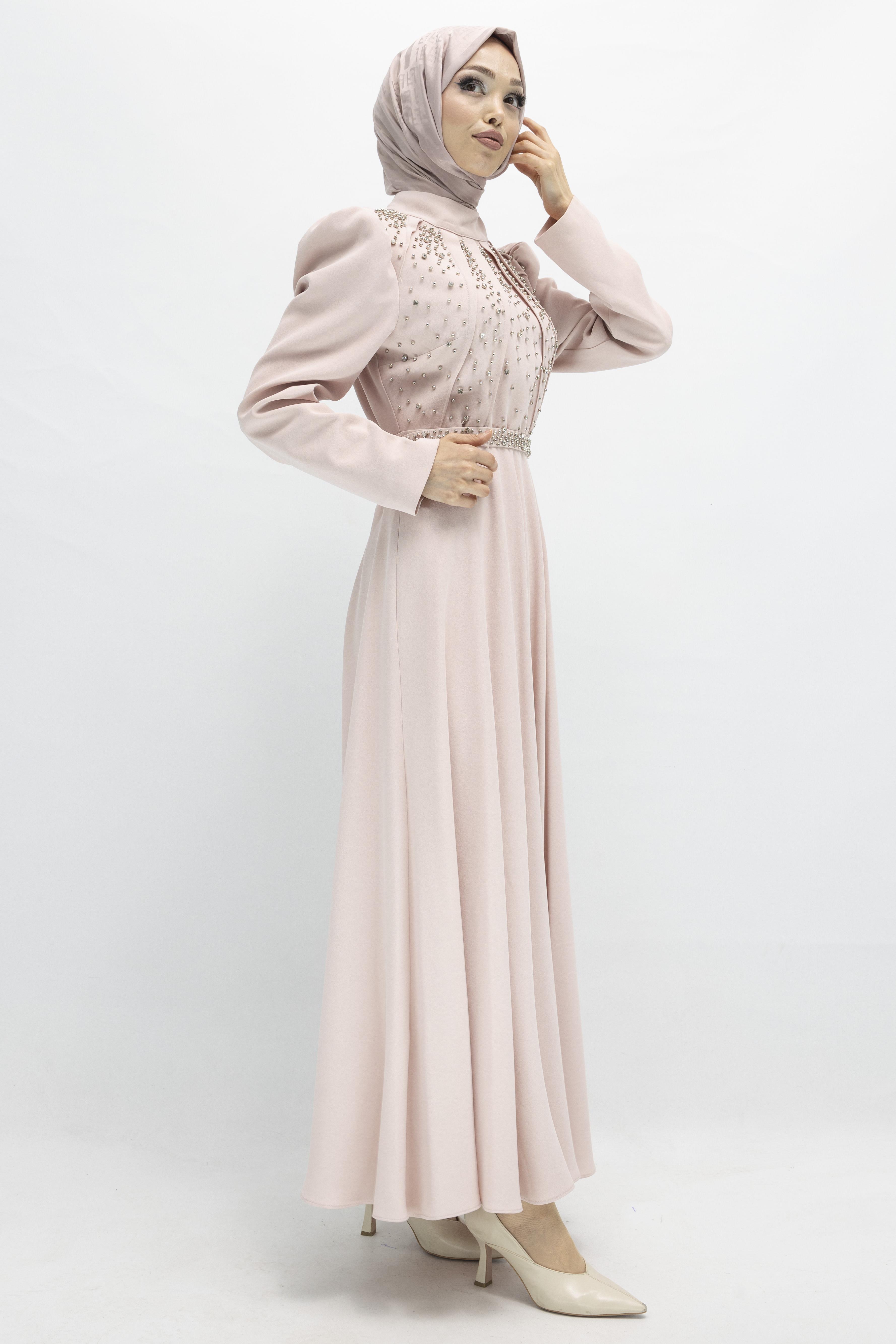 Abiye Elbise Pudra OTW38133
