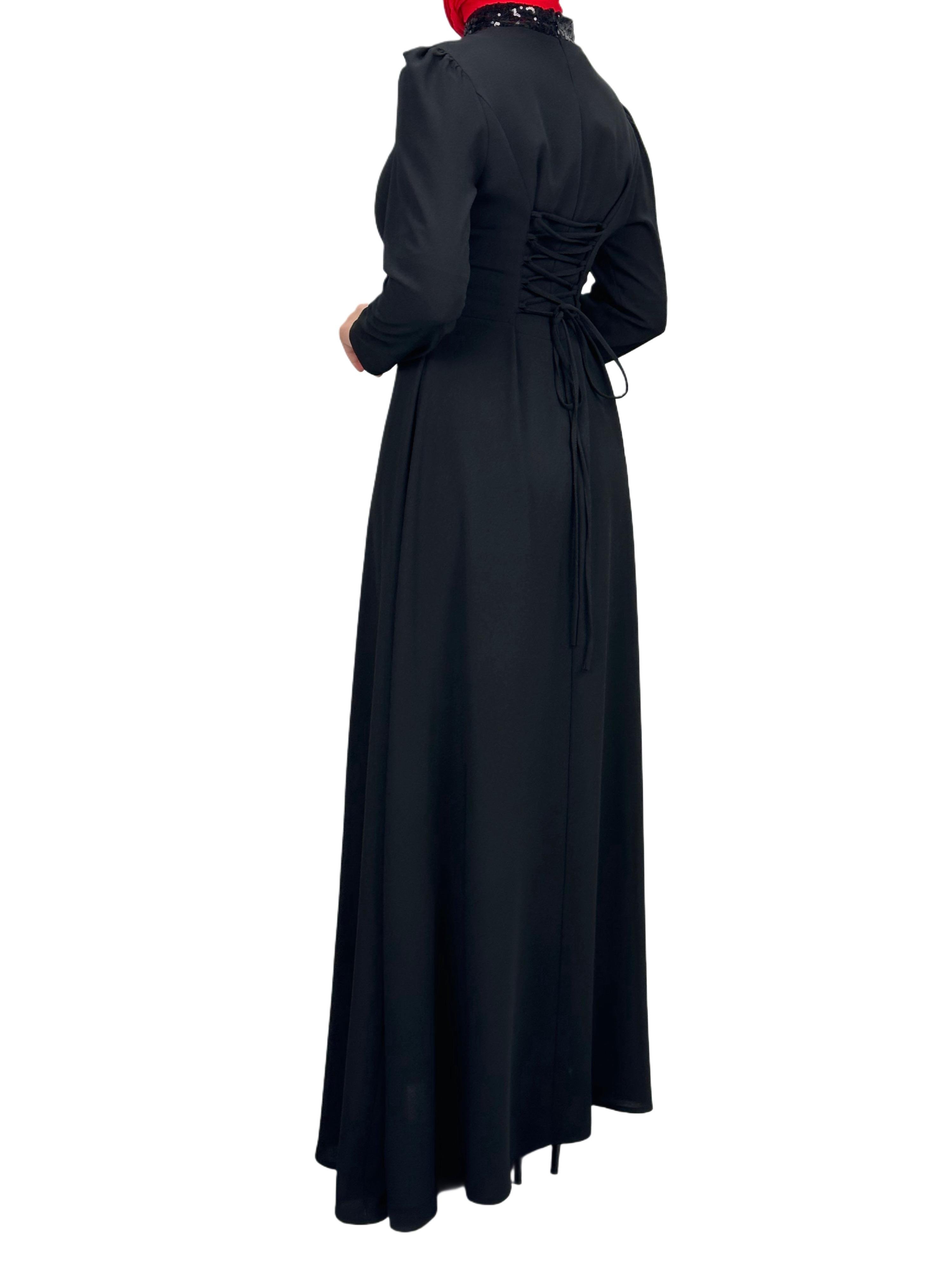 Abiye Elbise Siyah OTW2719