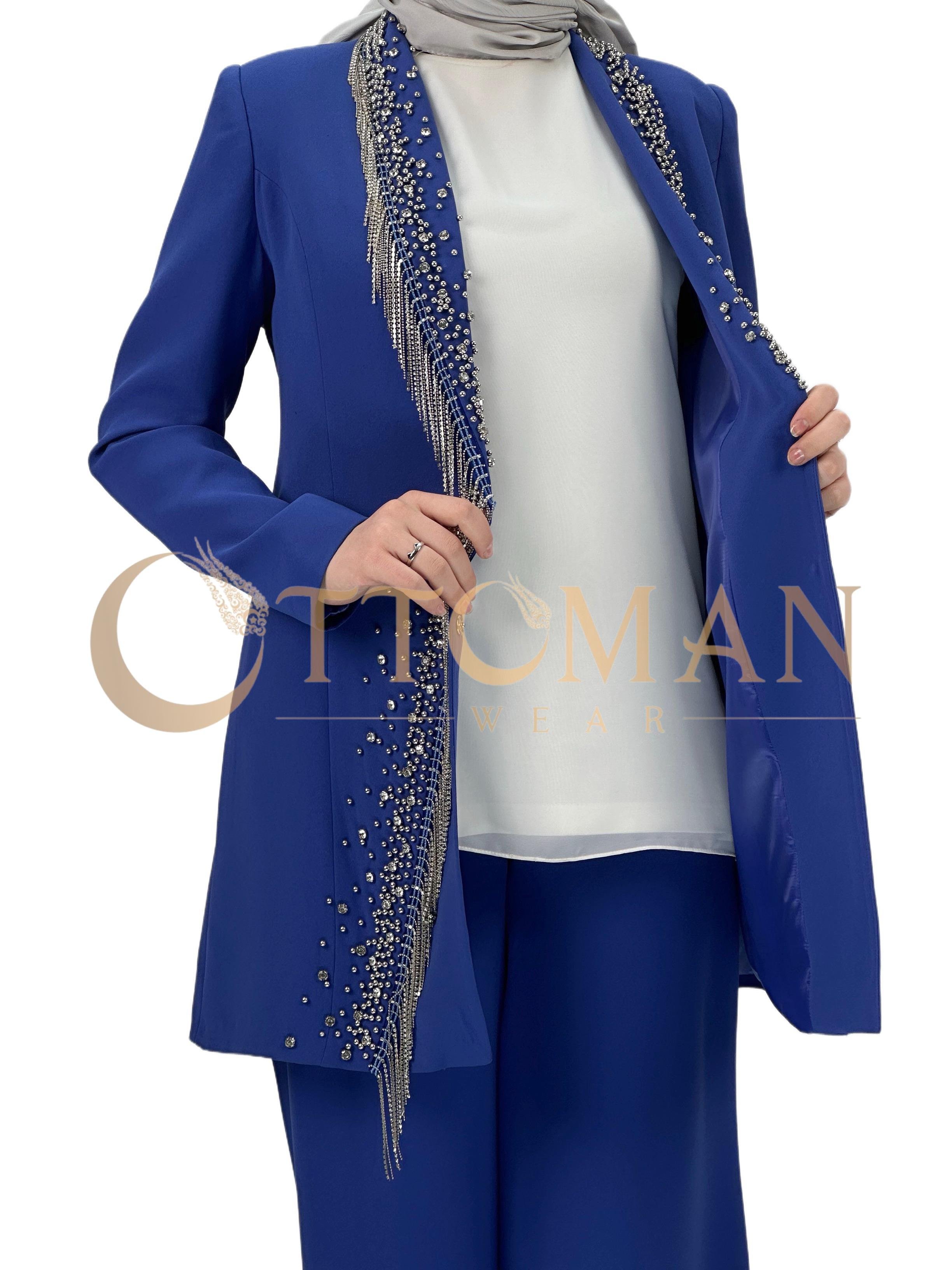 Abiye Pantolonlu Takım Mavi OTW40955
